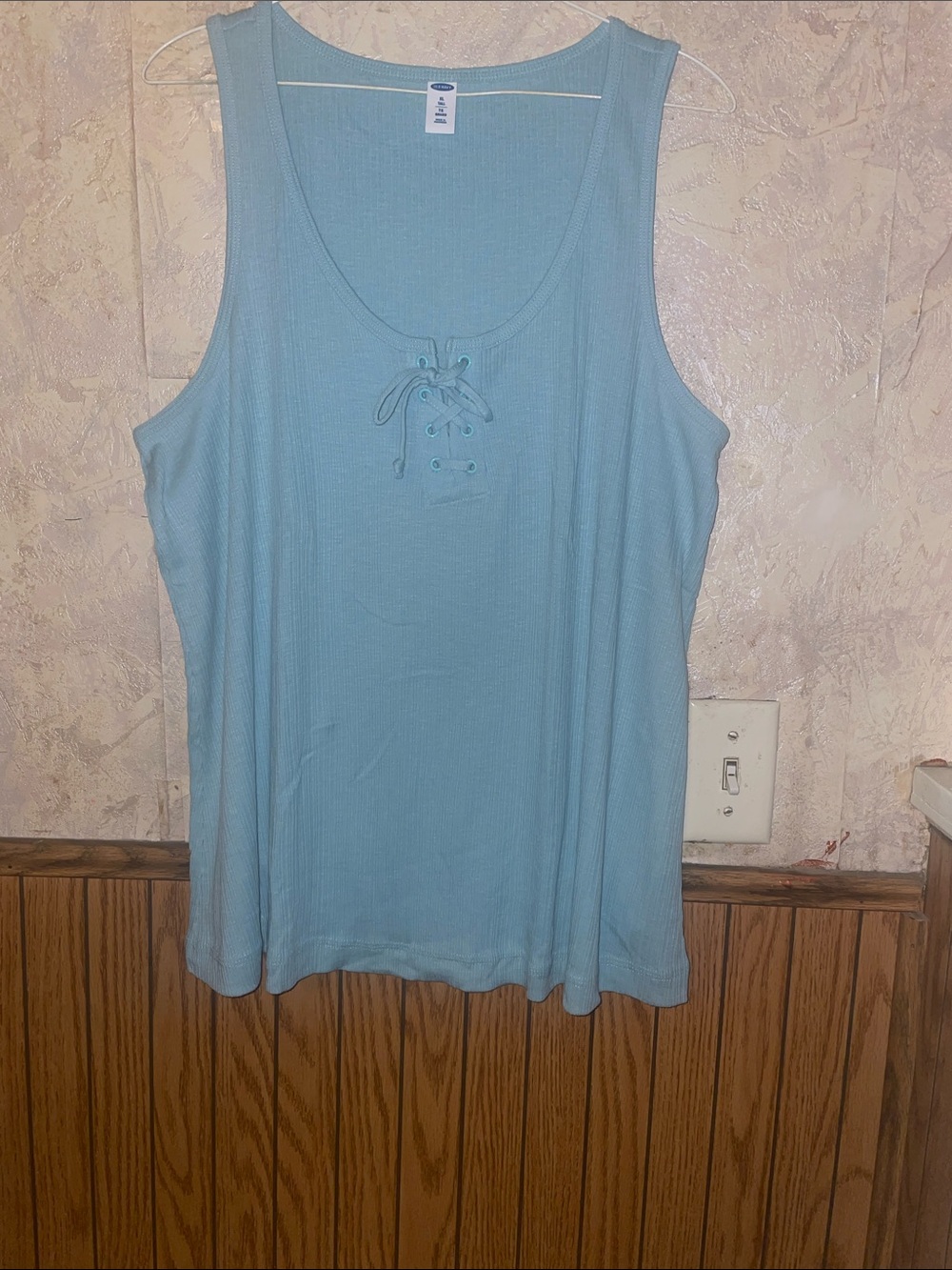 Blue & yellow old navy ribbed tank tops (XL)tall - Picture 2 of 8